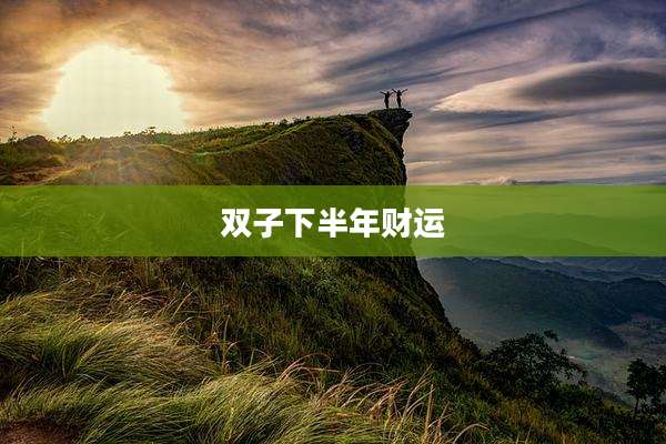 双子下半年财运