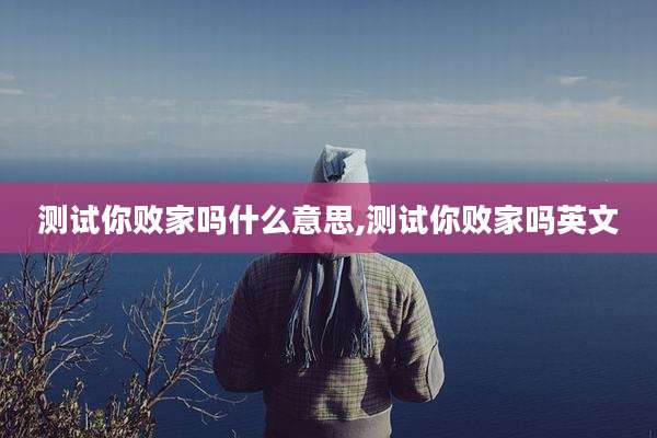 测试你败家吗什么意思,测试你败家吗英文