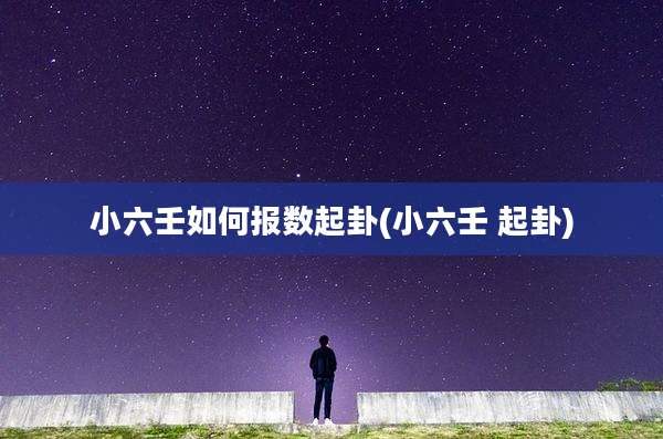 小六壬如何报数起卦(小六壬 起卦)