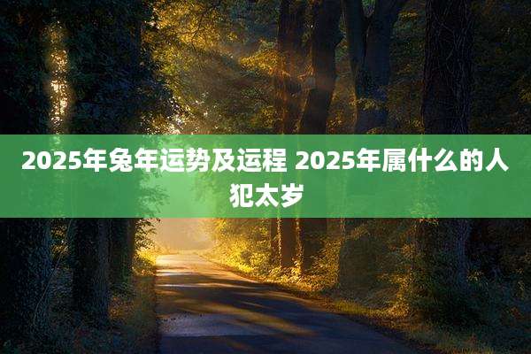 2025年兔年运势及运程 2025年属什么的人犯太岁