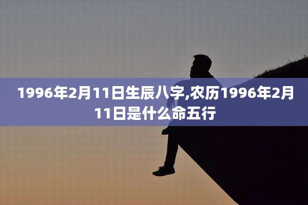 1996年2月11日生辰八字,农历1996年2月11日是什么命五行