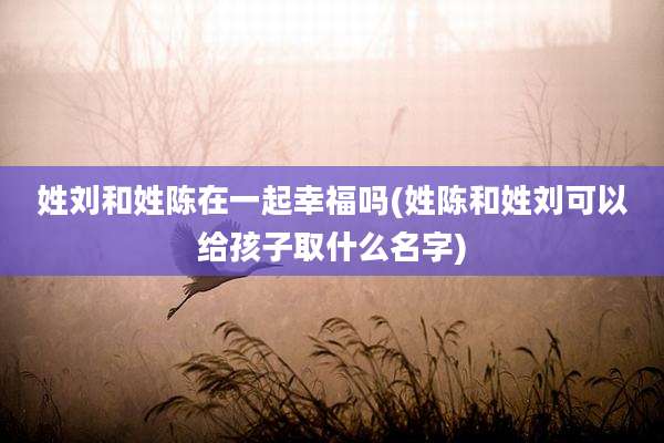 姓刘和姓陈在一起幸福吗(姓陈和姓刘可以给孩子取什么名字)