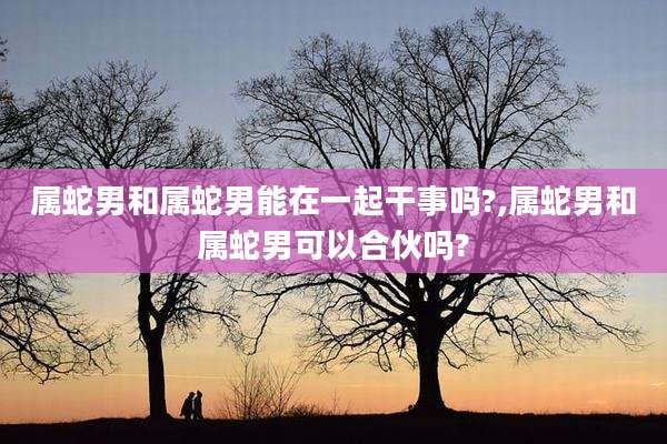 属蛇男和属蛇男能在一起干事吗?,属蛇男和属蛇男可以合伙吗?