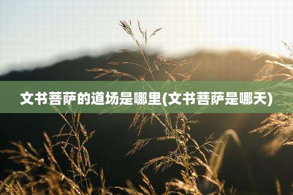 文书菩萨的道场是哪里(文书菩萨是哪天)