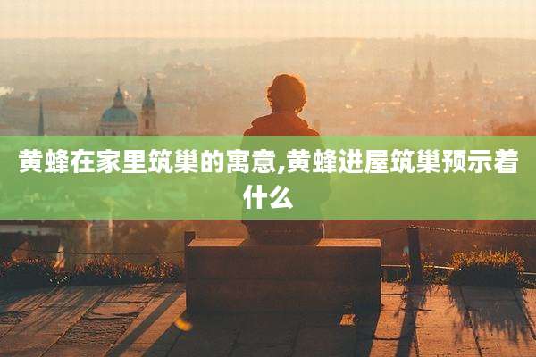 黄蜂在家里筑巢的寓意,黄蜂进屋筑巢预示着什么