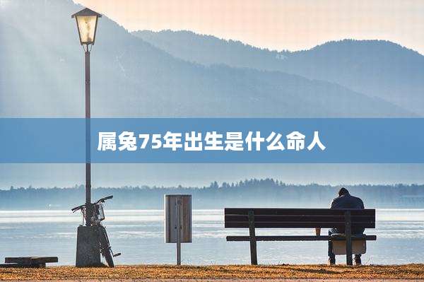属兔75年出生是什么命人