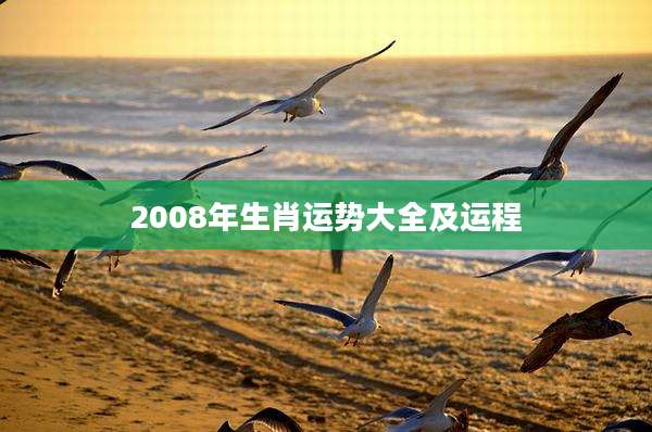 2008年生肖运势大全及运程