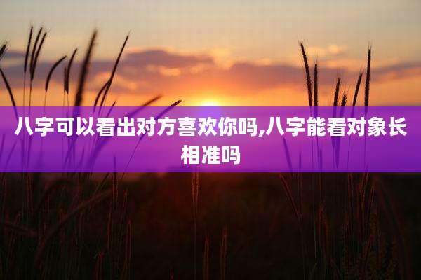 八字可以看出对方喜欢你吗,八字能看对象长相准吗