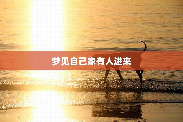 梦见自己家有人进来