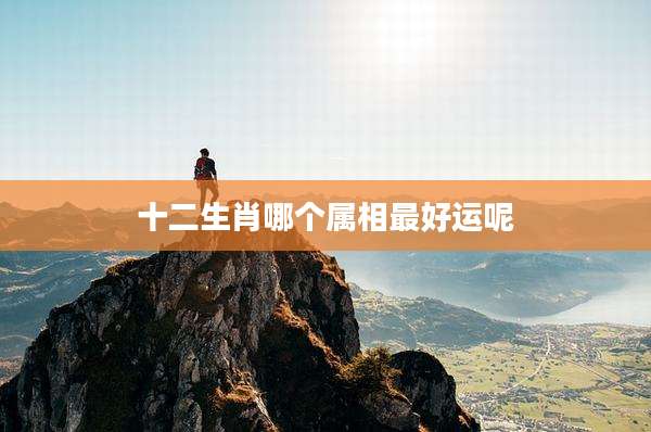 十二生肖哪个属相最好运呢