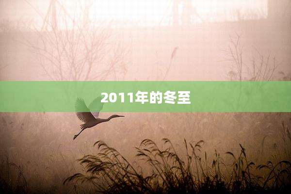 2011年的冬至