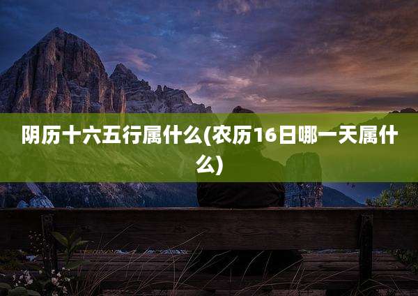 阴历十六五行属什么(农历16日哪一天属什么)