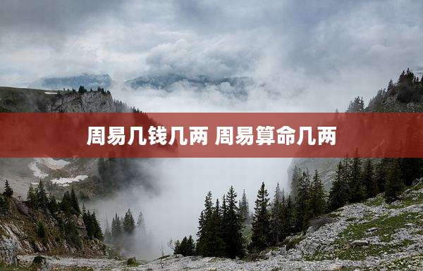 周易几钱几两 周易算命几两