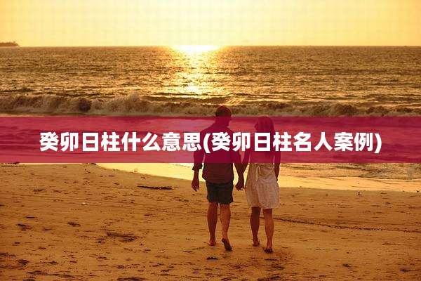 癸卯日柱什么意思(癸卯日柱名人案例)