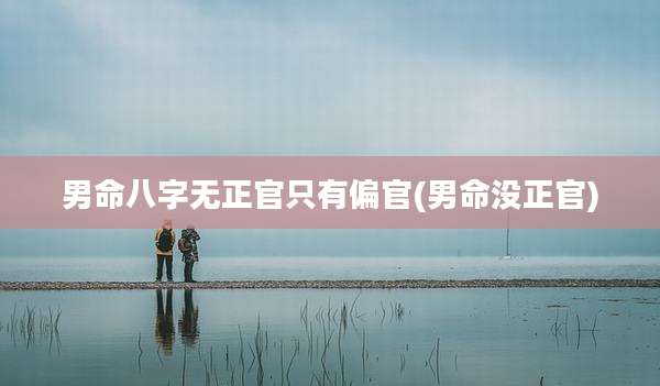 男命八字无正官只有偏官(男命没正官)