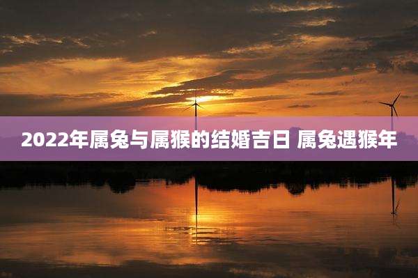 2022年属兔与属猴的结婚吉日 属兔遇猴年