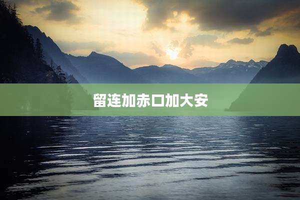 留连加赤口加大安