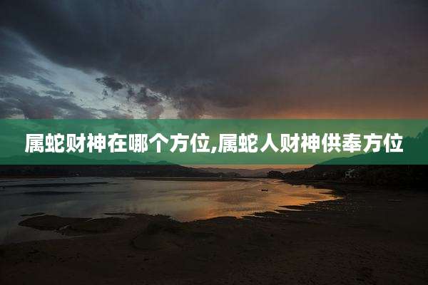 属蛇财神在哪个方位,属蛇人财神供奉方位