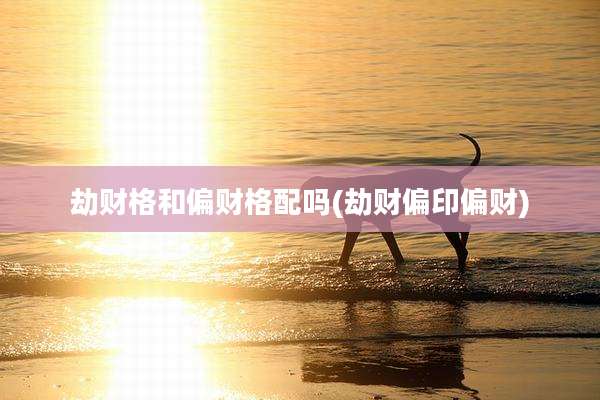 劫财格和偏财格配吗(劫财偏印偏财)