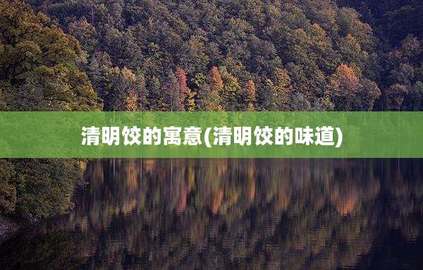 清明饺的寓意(清明饺的味道)