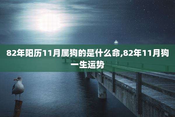 82年阳历11月属狗的是什么命,82年11月狗一生运势