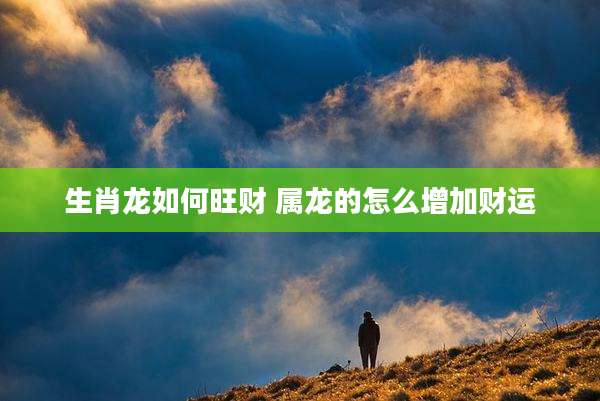 生肖龙如何旺财 属龙的怎么增加财运
