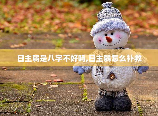 日主弱是八字不好吗,日主弱怎么补救