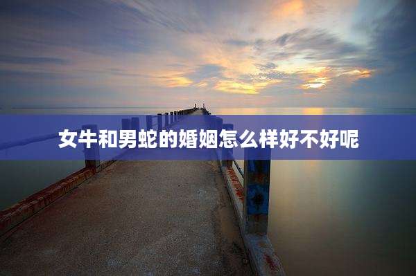 女牛和男蛇的婚姻怎么样好不好呢
