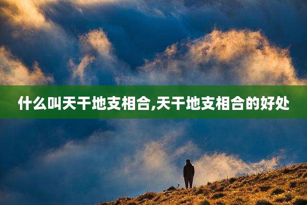 什么叫天干地支相合,天干地支相合的好处
