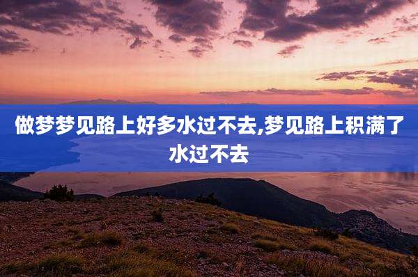 做梦梦见路上好多水过不去,梦见路上积满了水过不去