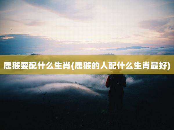 属猴要配什么生肖(属猴的人配什么生肖最好)