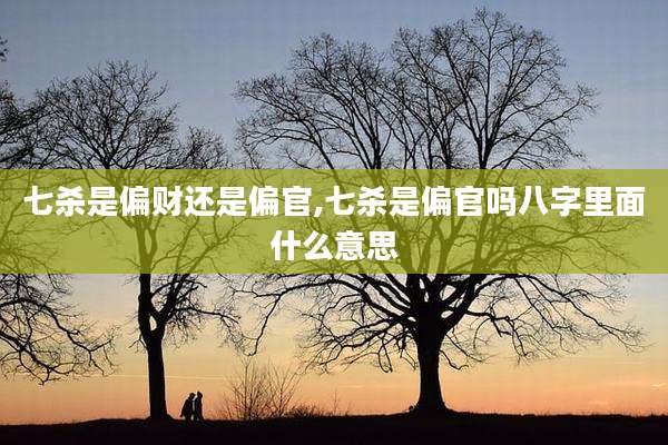 七杀是偏财还是偏官,七杀是偏官吗八字里面什么意思