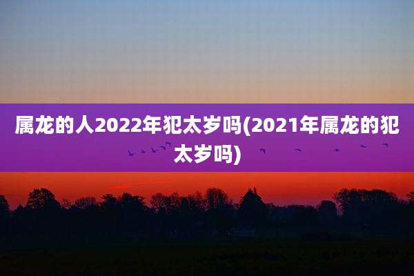 属龙的人2022年犯太岁吗(2021年属龙的犯太岁吗)