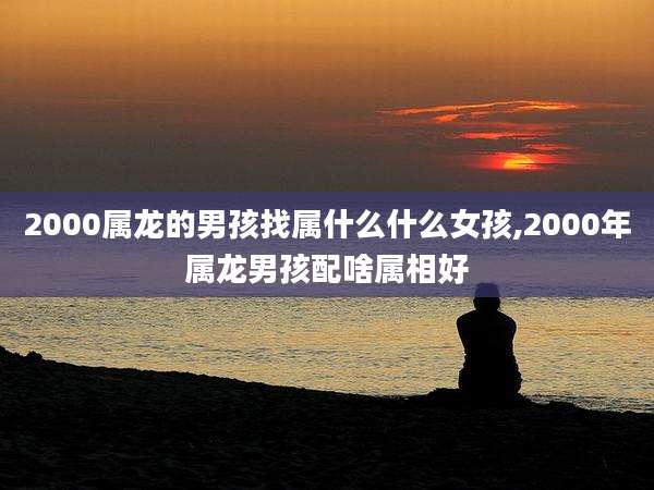 2000属龙的男孩找属什么什么女孩,2000年属龙男孩配啥属相好