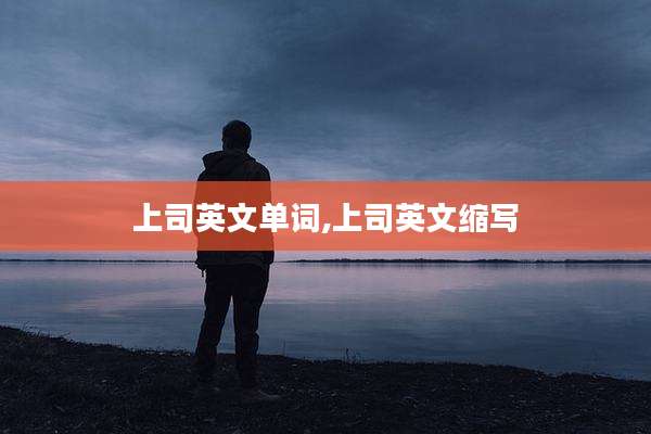 上司英文单词,上司英文缩写