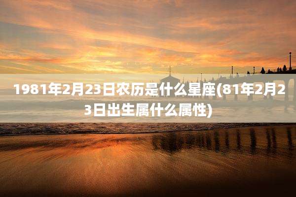 1981年2月23日农历是什么星座(81年2月23日出生属什么属性)