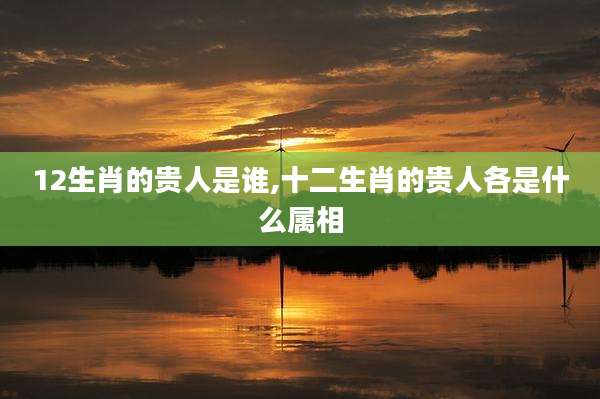 12生肖的贵人是谁,十二生肖的贵人各是什么属相