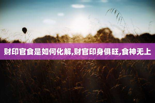 财印官食是如何化解,财官印身俱旺,食神无上