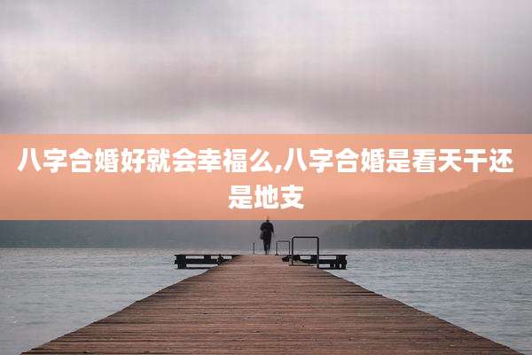八字合婚好就会幸福么,八字合婚是看天干还是地支