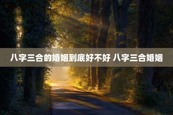 八字三合的婚姻到底好不好 八字三合婚姻