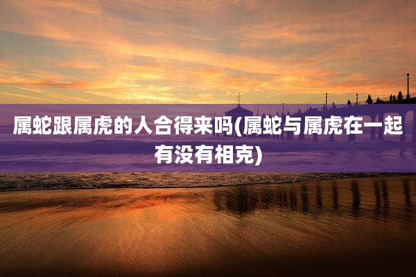 属蛇跟属虎的人合得来吗(属蛇与属虎在一起有没有相克)