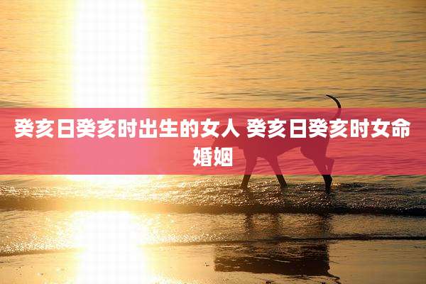 癸亥日癸亥时出生的女人 癸亥日癸亥时女命婚姻