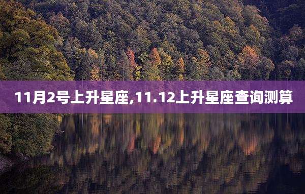 11月2号上升星座,11.12上升星座查询测算