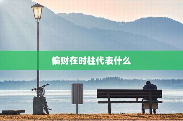 偏财在时柱代表什么