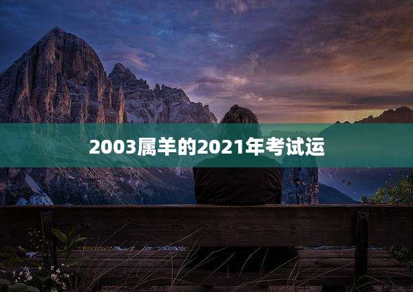 2003属羊的2021年考试运