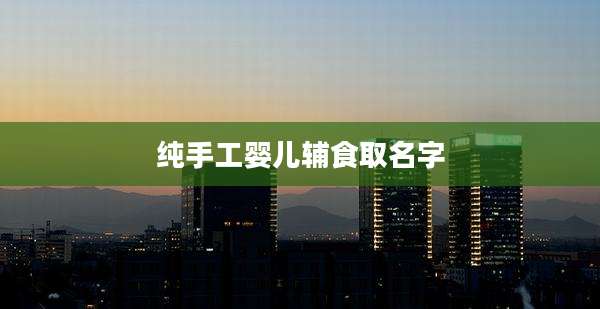 纯手工婴儿辅食取名字