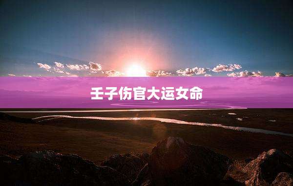 壬子伤官大运女命