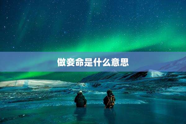 做妾命是什么意思