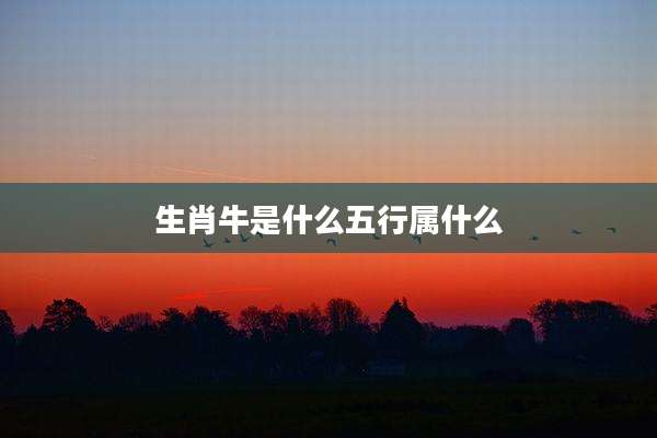 生肖牛是什么五行属什么