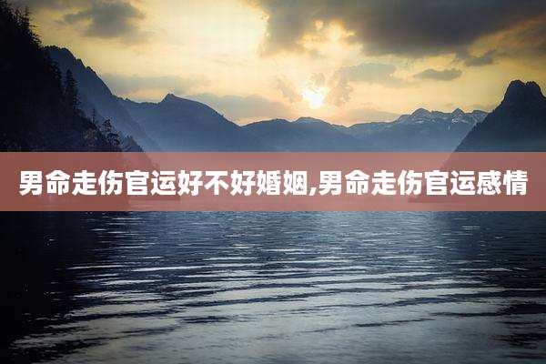 男命走伤官运好不好婚姻,男命走伤官运感情